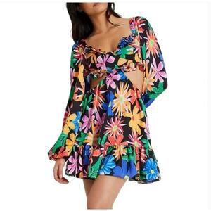 PatBO Aster Cutout Floral Minidress